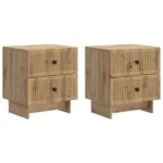 vidaXL Nočný stolík so zásuvkou 2 pcs Dub artisan 43 x 34,5 x 47,5 cm