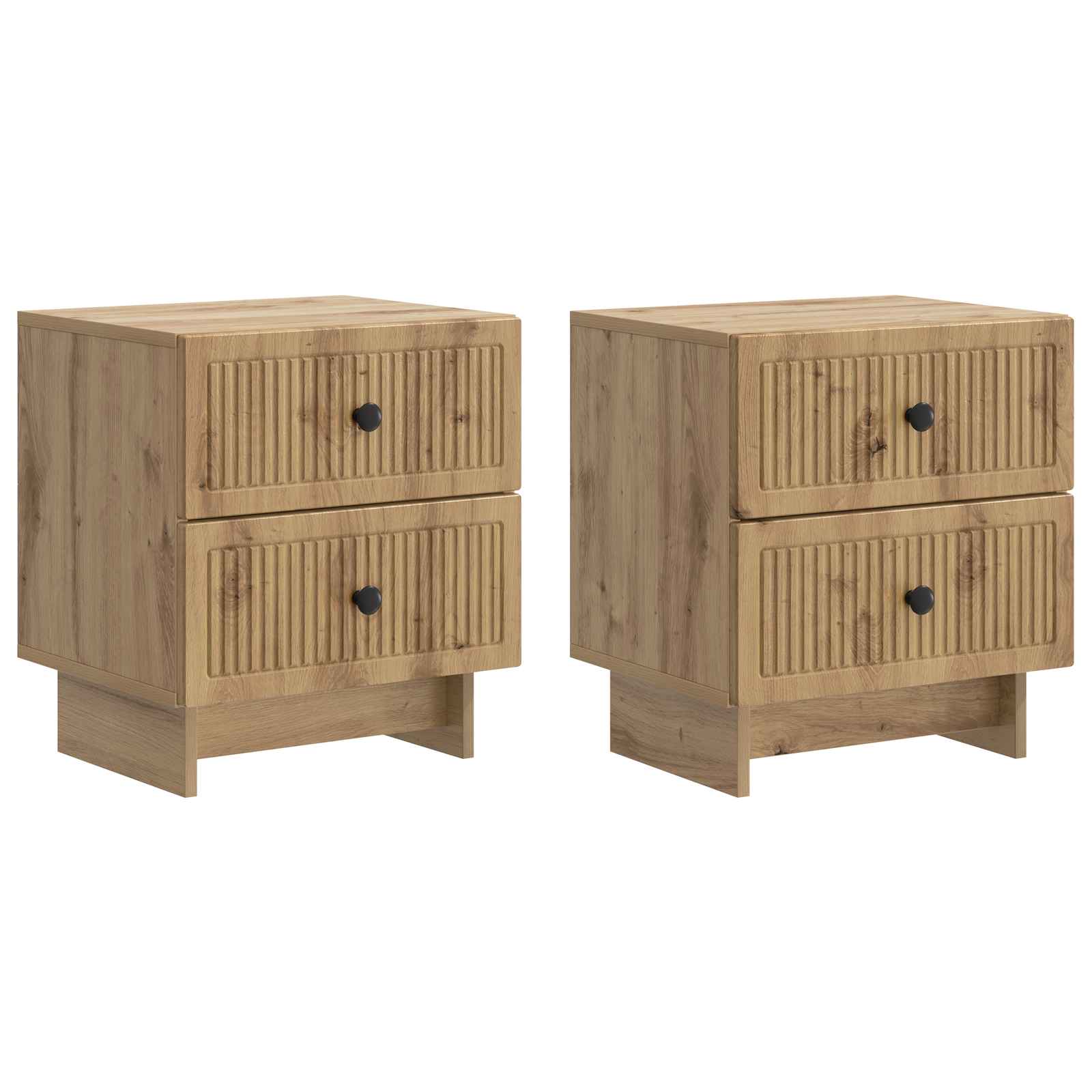893854_1.jpg vidaXL Nočný stolík so zásuvkou 2 pcs Dub artisan 43 x 34,5 x 47,5 cm – Obrázok 1