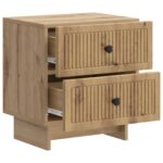 vidaXL Nočný stolík so zásuvkou 2 pcs Dub artisan 43 x 34,5 x 47,5 cm – Obrázok 4