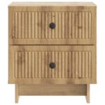 vidaXL Nočný stolík so zásuvkou 2 pcs Dub artisan 43 x 34,5 x 47,5 cm – Obrázok 5