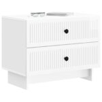 vidaXL Nočný stolík Biela s vysokým leskom 62 x 34,5 x 47,5 cm – Obrázok 2