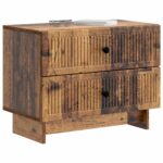 vidaXL Nočný stolík Staré drevo 62 x 34,5 x 47,5 cm Kompozitné drevo – Obrázok 2