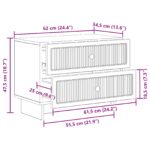 vidaXL Nočný stolík Dub artisan 62 x 34,5 x 47,5 cm Kompozitné drevo – Obrázok 10