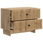 vidaXL Nočný stolík Dub artisan 62 x 34,5 x 47,5 cm Kompozitné drevo – Obrázok 3