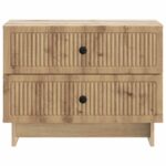 vidaXL Nočný stolík Dub artisan 62 x 34,5 x 47,5 cm Kompozitné drevo – Obrázok 4