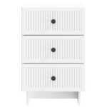 vidaXL Nočný stolík Biela 43 x 41 x 66,5 cm Kompozitné drevo – Obrázok 4