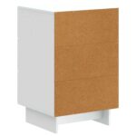 vidaXL Nočný stolík Biela 43 x 41 x 66,5 cm Kompozitné drevo – Obrázok 6