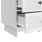 vidaXL Nočný stolík Biela 43 x 41 x 66,5 cm Kompozitné drevo – Obrázok 8