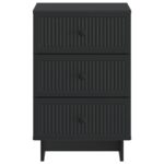 vidaXL Nočný stolík Čierna 43 x 41 x 66,5 cm Kompozitné drevo – Obrázok 4