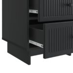 vidaXL Nočný stolík Čierna 43 x 41 x 66,5 cm Kompozitné drevo – Obrázok 8