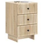vidaXL Nočný stolík Dub sonoma 43 x 41 x 66,5 cm Kompozitné drevo – Obrázok 2