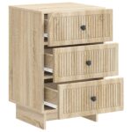 vidaXL Nočný stolík Dub sonoma 43 x 41 x 66,5 cm Kompozitné drevo – Obrázok 3