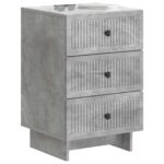 vidaXL Nočný stolík Betónovo sivá 43 x 41 x 66,5 cm Kompozitné drevo – Obrázok 2
