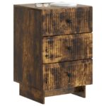 vidaXL Nočný stolík Dymový dub 43 x 41 x 66,5 cm Kompozitné drevo – Obrázok 2