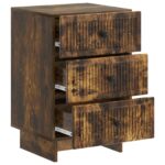 vidaXL Nočný stolík Dymový dub 43 x 41 x 66,5 cm Kompozitné drevo – Obrázok 3