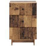 vidaXL Nočný stolík Staré drevo 43 x 41 x 66,5 cm Kompozitné drevo – Obrázok 4