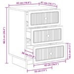vidaXL Nočný stolík Staré drevo 43 x 41 x 66,5 cm Kompozitné drevo – Obrázok 9