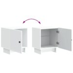 vidaXL Nočný stolík 2 pcs Biela 43 x 34,5 x 50 cm Kompozitné drevo – Obrázok 10
