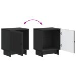 vidaXL Nočný stolík Čierna 43 x 34,5 x 50 cm Kompozitné drevo – Obrázok 9