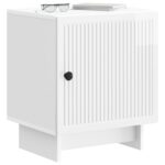 vidaXL Nočný stolík Biela s vysokým leskom 43 x 34,5 x 50 cm – Obrázok 2