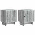 vidaXL Nočný stolík 2 pcs Sivá sonoma 43 x 34,5 x 50 cm