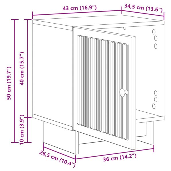 vidaXL Nočný stolík 2 pcs Sivá sonoma 43 x 34,5 x 50 cm – Obrázok 11