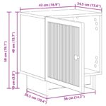 vidaXL Nočný stolík 2 pcs Staré drevo 43 x 34,5 x 50 cm – Obrázok 11