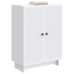 vidaXL Servírovacia skriňa Biela 66 x 34,5 x 90 cm Kompozitné drevo – Obrázok 3