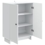 vidaXL Servírovacia skriňa Biela 66 x 34,5 x 90 cm Kompozitné drevo – Obrázok 5