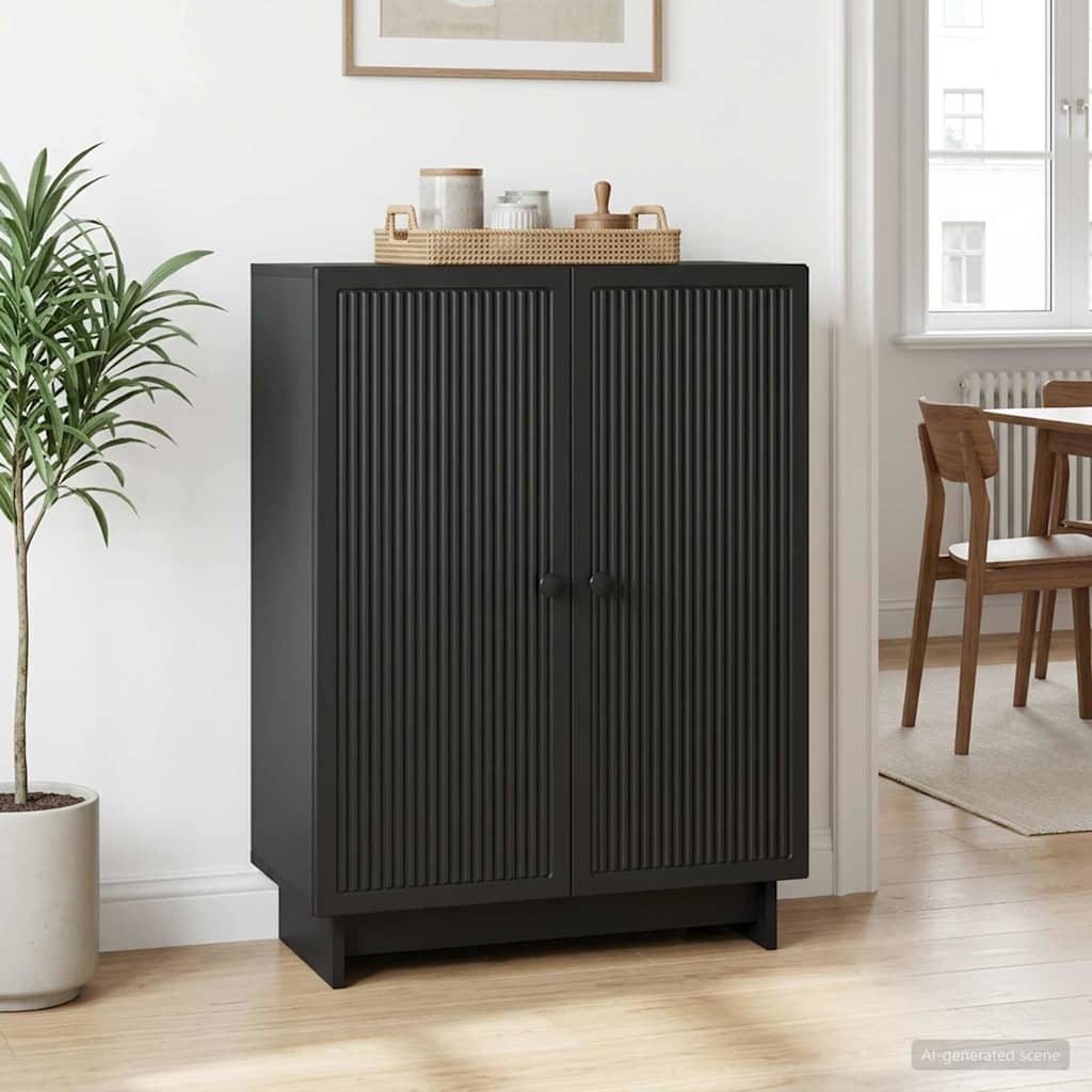893896_1.jpg vidaXL Servírovacia skriňa Čierna 66 x 34,5 x 90 cm Kompozitné drevo – Obrázok 1