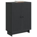 vidaXL Servírovacia skriňa Čierna 66 x 34,5 x 90 cm Kompozitné drevo – Obrázok 3