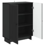 vidaXL Servírovacia skriňa Čierna 66 x 34,5 x 90 cm Kompozitné drevo – Obrázok 5