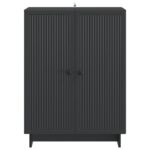 vidaXL Servírovacia skriňa Čierna 66 x 34,5 x 90 cm Kompozitné drevo – Obrázok 6