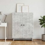 vidaXL Servírovacia skriňa Betónovo sivá 66 x 34,5 x 90 cm – Obrázok 4