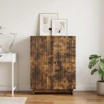 vidaXL Servírovacia skriňa Dymový dub 66 x 34,5 x 90 cm