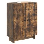 vidaXL Servírovacia skriňa Dymový dub 66 x 34,5 x 90 cm – Obrázok 3