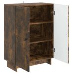 vidaXL Servírovacia skriňa Dymový dub 66 x 34,5 x 90 cm – Obrázok 5