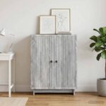 vidaXL Servírovacia skriňa Sivá sonoma 66 x 34,5 x 90 cm – Obrázok 4