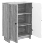 vidaXL Servírovacia skriňa Sivá sonoma 66 x 34,5 x 90 cm – Obrázok 5