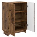vidaXL Servírovacia skriňa Staré drevo 66 x 34,5 x 90 cm – Obrázok 5