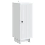 vidaXL Servírovacia skriňa Biela 33 x 34,5 x 90 cm Kompozitné drevo – Obrázok 2