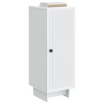 vidaXL Servírovacia skriňa Biela 33 x 34,5 x 90 cm Kompozitné drevo – Obrázok 3