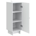 vidaXL Servírovacia skriňa Biela 33 x 34,5 x 90 cm Kompozitné drevo – Obrázok 5