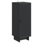 vidaXL Servírovacia skriňa Čierna 33 x 34,5 x 90 cm Kompozitné drevo – Obrázok 2