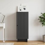 vidaXL Servírovacia skriňa Čierna 33 x 34,5 x 90 cm Kompozitné drevo – Obrázok 4