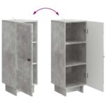 vidaXL Servírovacia skriňa Betónovo sivá 33 x 34,5 x 90 cm – Obrázok 11