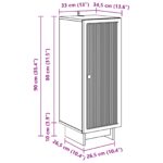 vidaXL Servírovacia skriňa Betónovo sivá 33 x 34,5 x 90 cm – Obrázok 12