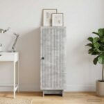 vidaXL Servírovacia skriňa Betónovo sivá 33 x 34,5 x 90 cm – Obrázok 4