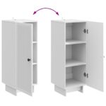 vidaXL Servírovacia skriňa Biela s vysokým leskom 33 x 34,5 x 90 cm – Obrázok 11