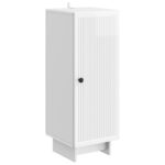 vidaXL Servírovacia skriňa Biela s vysokým leskom 33 x 34,5 x 90 cm – Obrázok 2